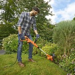 BLACK+DECKER Electric Strimmer 450W, 24V, Corded, Automatic Single Line Feed, Cutting Width 25cm, BESTA525-GB